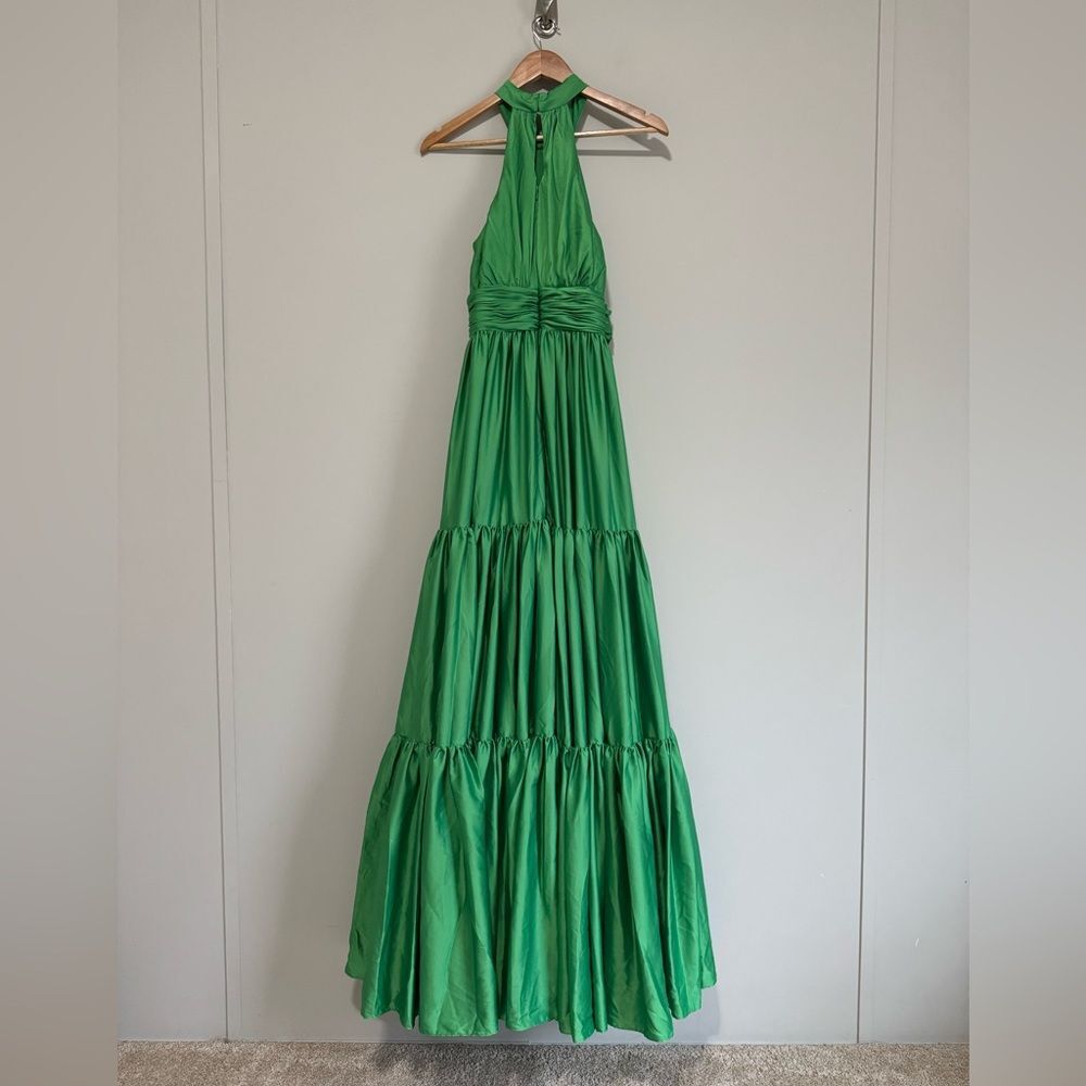 Mac Duggal Ruffle Tier Halter Maxi Dress - Picture 8 of 8